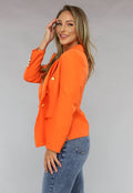 Oranje Button Blazer