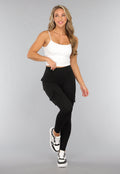 Zwarte Longsleeve Sportset met Duimgaten
