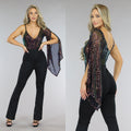 Asymmetrische One Sleeve Pailletten Jumpsuit