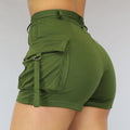 Elastische Cargo Short met Zilveren Details
