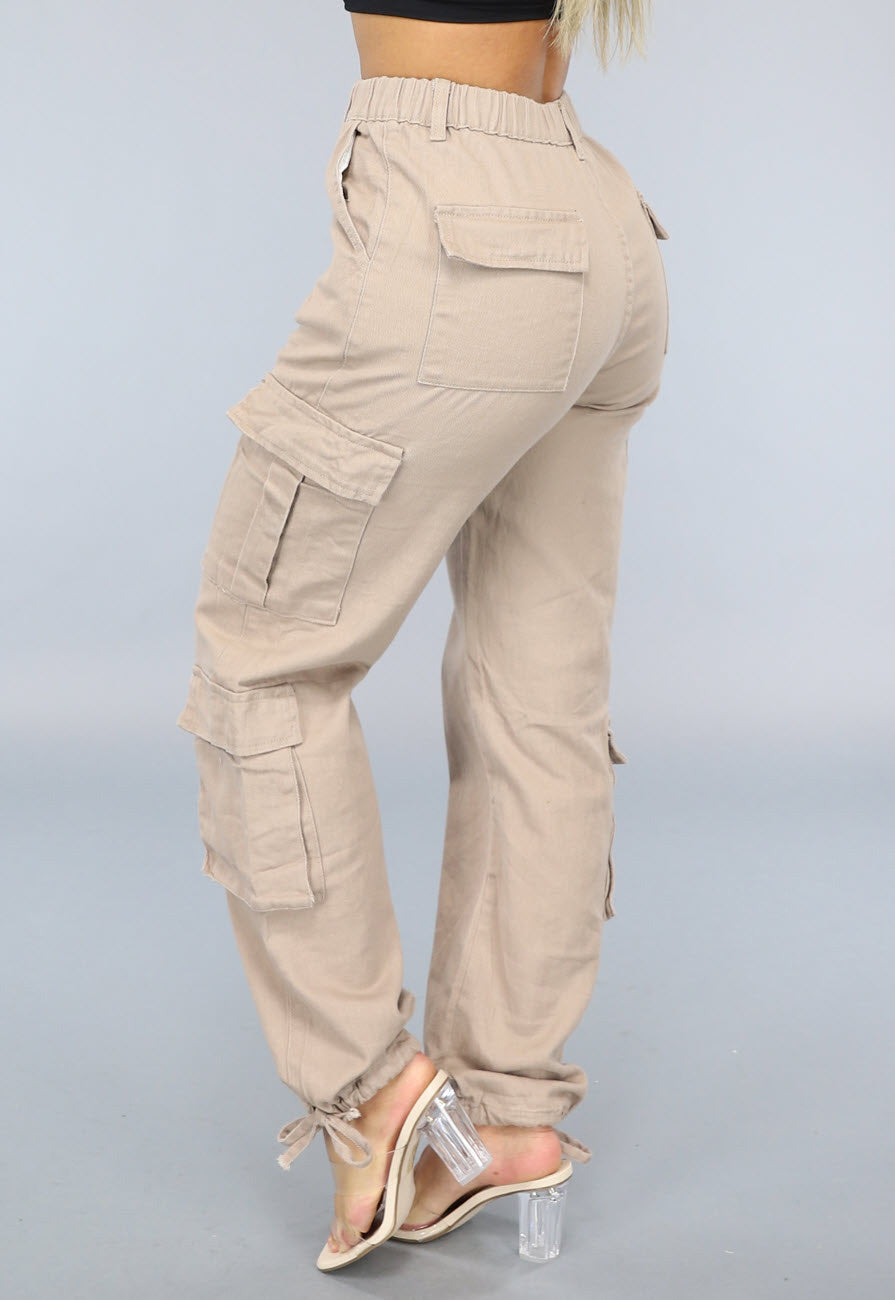 Khaki Carpenter Broek met Zakken