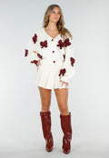 Bordeaux Rode Overlap Laarzen met Puntneus in Leatherlook