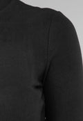 Zwarte Longsleeve Top met Col