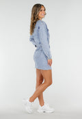 Witte Sneakers met Glitters en Chunky Zool