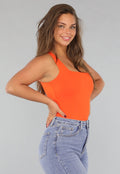 Mouwloze Oranje Bodysuit