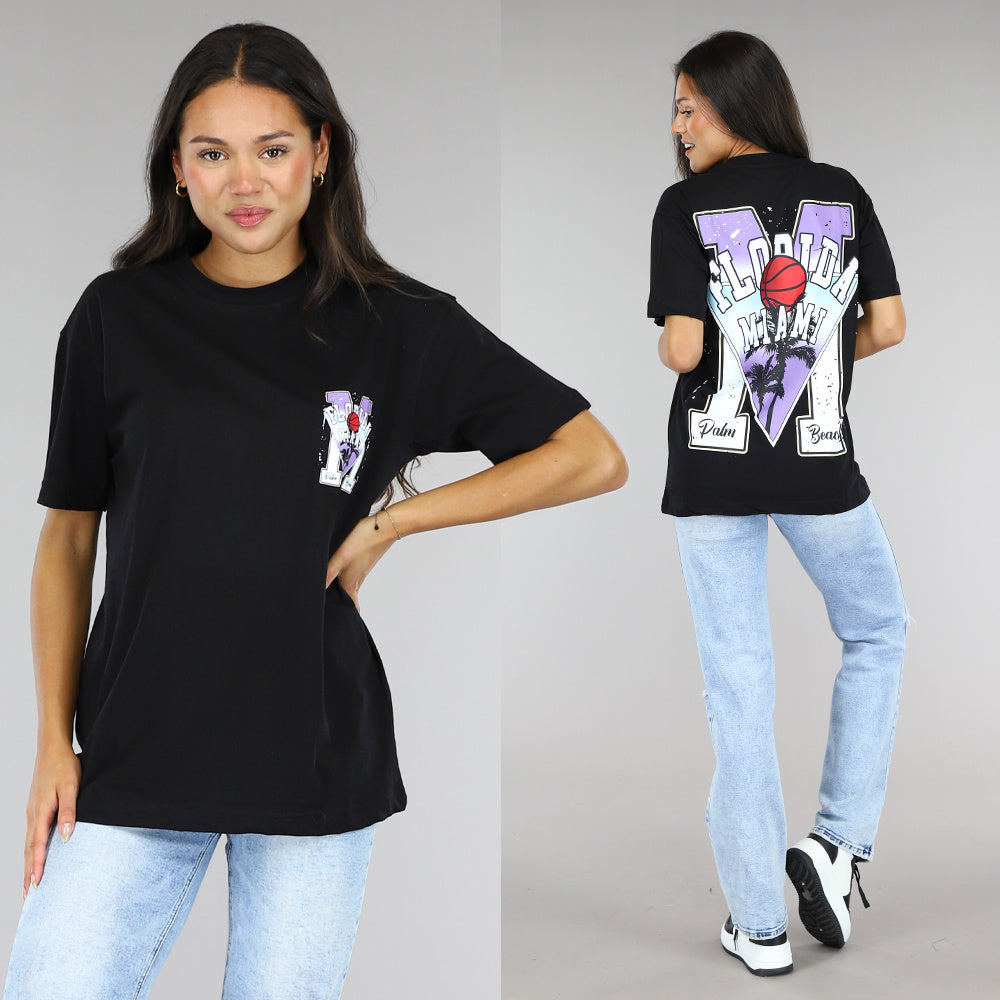 Zwart Oversized Basketbal T-Shirt