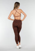 Bruine Sporttop met Leopardprint en Pads