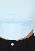 Top met Korset Design Lichtblauw