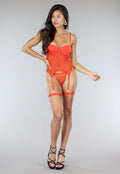 Rode Lingerie Set met Jarretels