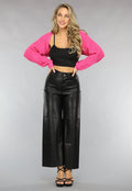 Fuchsia Gebreid Bolero Vestje