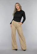 Longsleeve Zwarte Geplooide Top