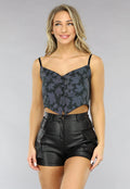 Gilet Look Top met Reflecterende Print