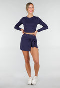 Donkerblauwe Sport Set met Skort en Padded Top