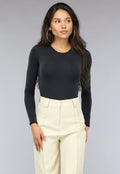 Zwarte Zachte Longsleeve Bodysuit