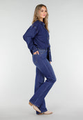 Redial Jeans  Donkerblauwe Tall Jeans met Rechte Pijpen en High Waist