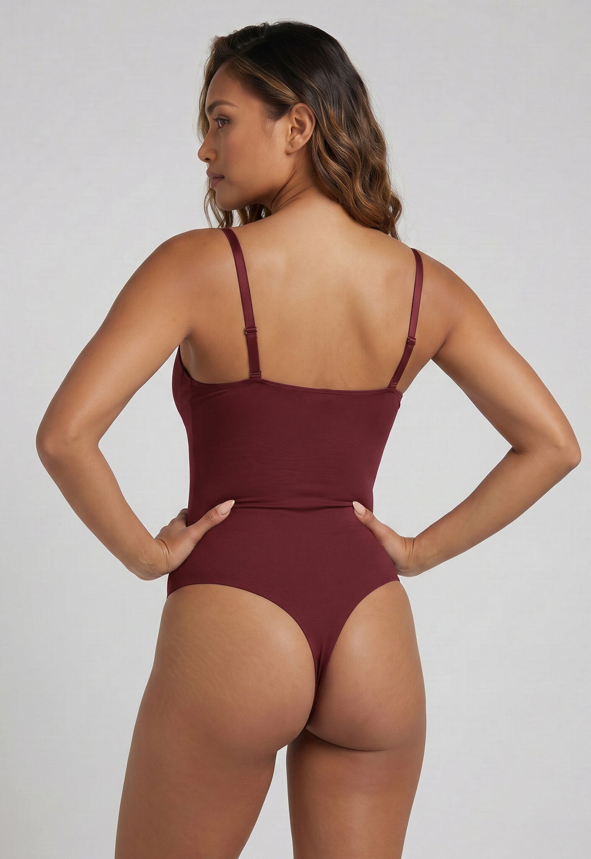 Corrigerend Stringbody Bordeaux met Verstelbare Bandjes