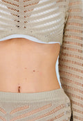 Beige Gehaakte Cover Up Set