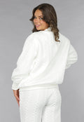 Witte Two Piece met Kabelpatroon