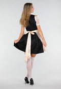 Zwart Oktoberfest Jurkje met Kant Strik en Beige Schort
