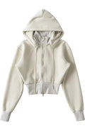 Kort Aansluitend Beige Vest met Rits