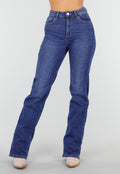 Redial Jeans  Donkerblauwe Tall Jeans met Rechte Pijpen en High Waist