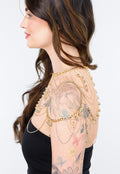 Goudkleurige Body Chain Sieraad met Schouderketting en Hangertjes