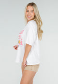 Wit Katoenen T-shirt met Aperol Print en Korte Mouwen