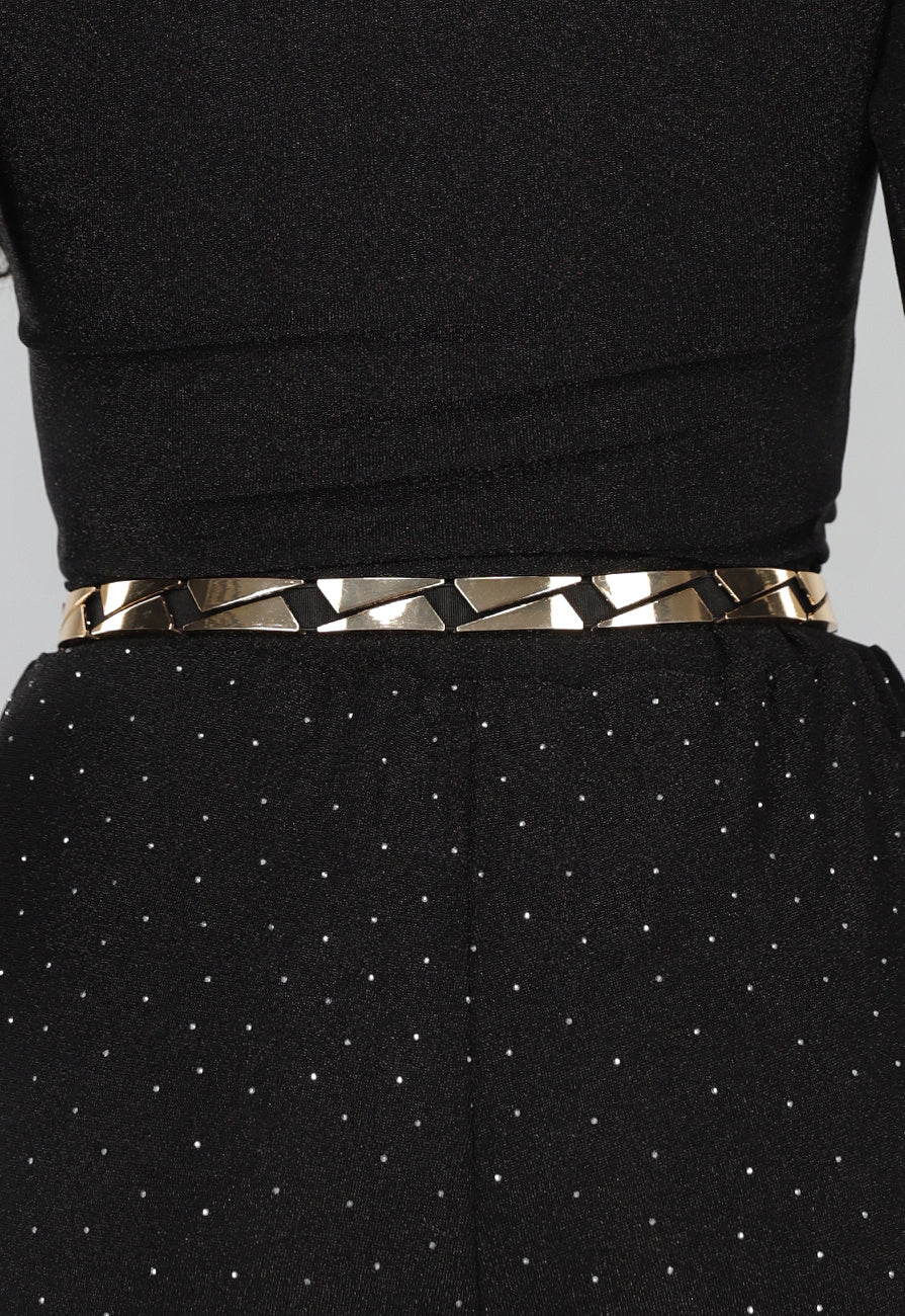 Rekbare Riem met Gouden Details