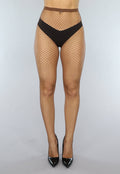 Bruine Net Panty met Medium Patroon