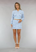 Baby Blauwe Co Ord Set met Skort