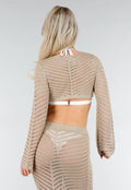 Beige Gehaakte Cover Up Set