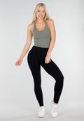 Groene Halter Sporttop met Stretch en Pads