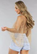 2-Delige Gouden Fishnet Glitter Set