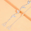 Zilveren Leaf BH Band met Strass