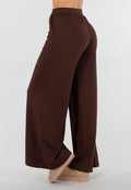 Bruine Lounge Broek met Wijde Pijpen