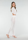 Witte Gehaakte Cover Up Set