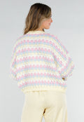 Gestreept Pastel Gebreid Vest