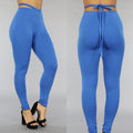 Blauwe Legging met Straps