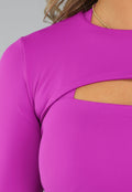 Paarse Korte Longsleeve Bolero