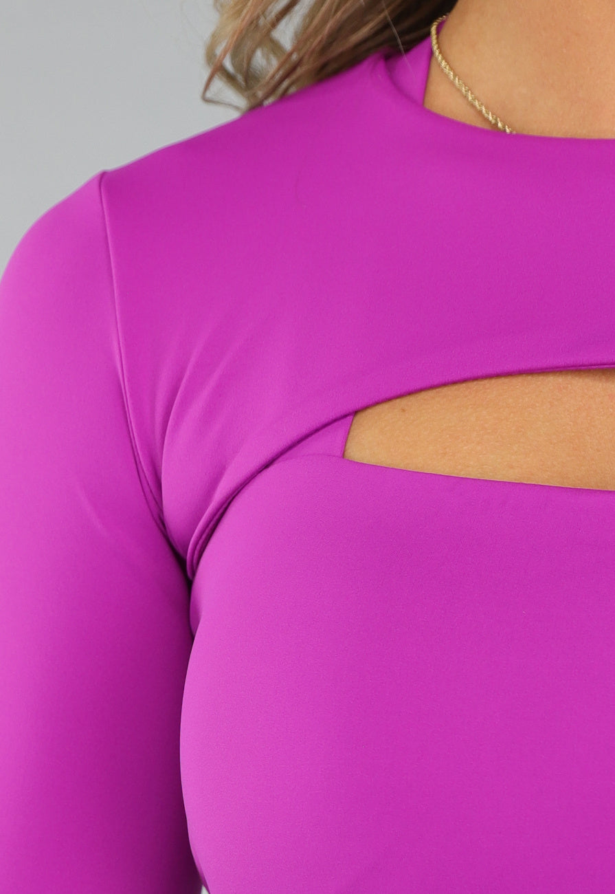 Paarse Korte Longsleeve Bolero