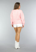Roze Gebreid Strikjes Vest