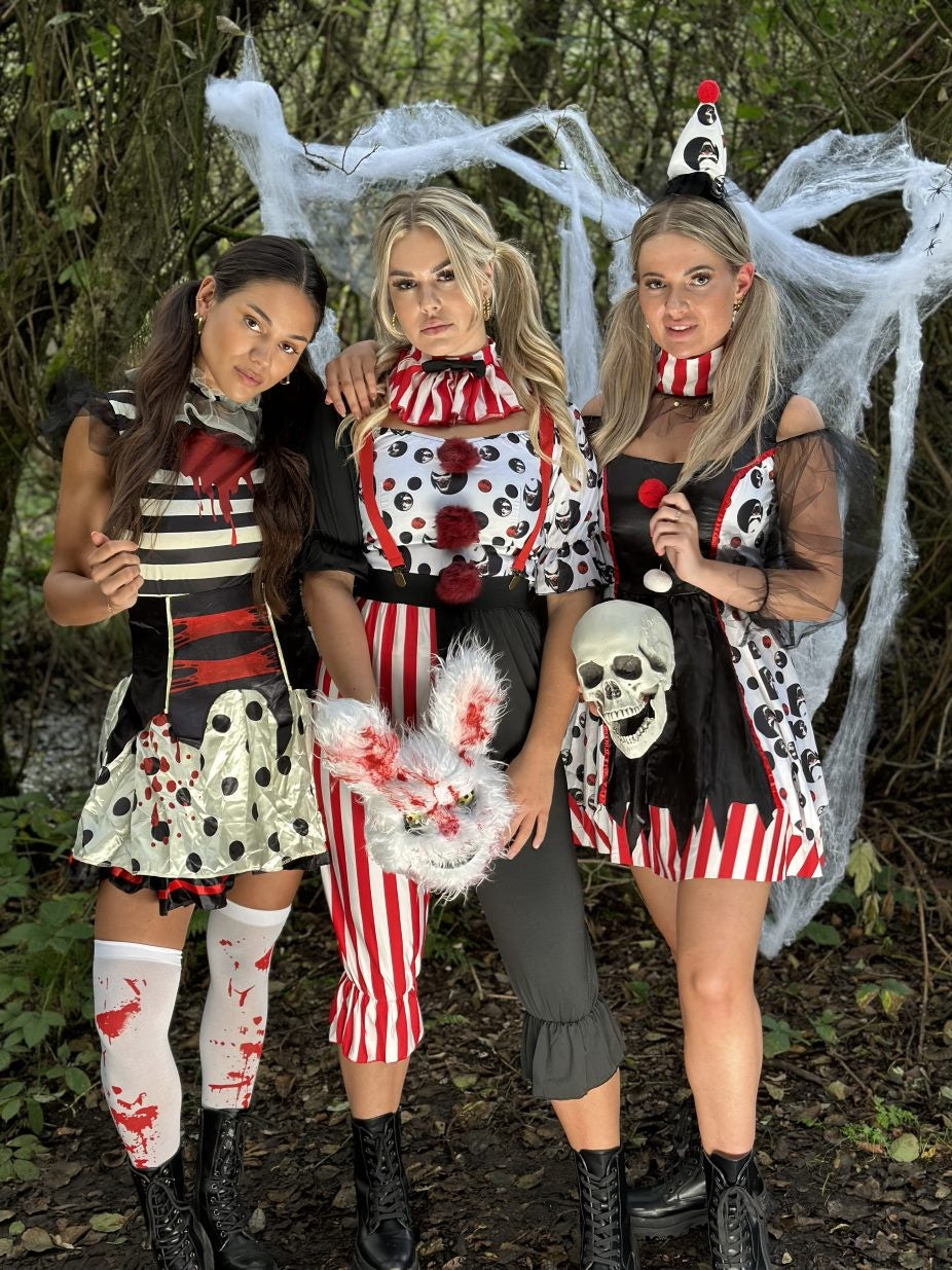 Psycho Clown Kostuum met Accessoires
