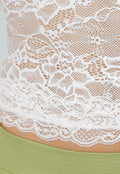 Witte Stretch top met Stretch en Dubbele Voering