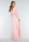 Lange Babyroze Chiffon Galajurk