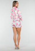 Two Piece Set met Roze Bloemenprint