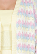 Gestreept Pastel Gebreid Vest