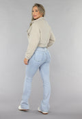 Cropped Fleece Vest met Hoge Kraag