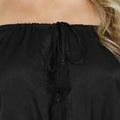 Zwarte Flowy Ibiza Style Off-Shoulder Playsuit