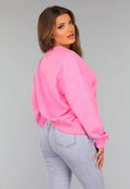 Roze Asymmetrische Sweater