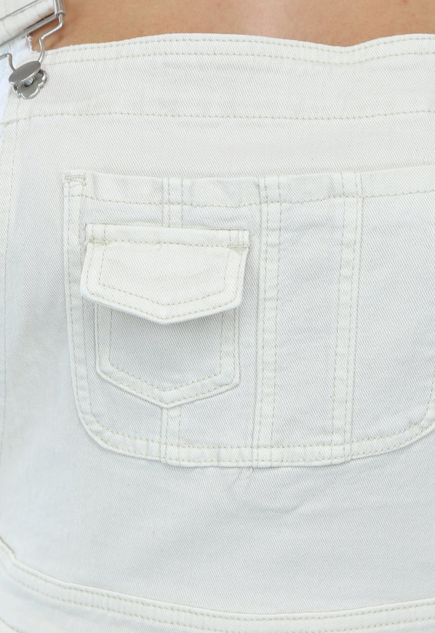 Redial Jeans  Denim Overal met Schouderbanden in Beige